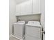 Bright laundry room featuring a new washer and dryer, providing convenience and efficiency at 4653 Ancona Way, Wesley Chapel, FL 33543
