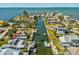 Picturesque aerial view of waterfront neighborhood showcasing canals and waterfront living at 6531 Seaview Blvd, Hudson, FL 34667
