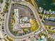 Overhead view of well-maintained parking lot adjacent to boat docks and waterway at 6531 Seaview Blvd, Hudson, FL 34667