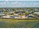 Scenic aerial of waterfront park with eateries, parking, and beach access at 6531 Seaview Blvd, Hudson, FL 34667