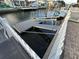 Modern boat lift system and kayak launch provide direct access to the water for boating and water activities at 6531 Seaview Blvd, Hudson, FL 34667