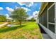Beautiful backyard featuring a serene pond and lush greenery, perfect for outdoor enjoyment at 6606 Pullen Ct, Tampa, FL 33625