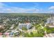 Extensive aerial view of the condo building, showcasing its residential location and convenient street access at 700 Beach Ne Dr # 602, St Petersburg, FL 33701