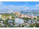 Panoramic view of the condo building showcasing nearby landmarks, beaches, and city life at 700 Beach Ne Dr # 602, St Petersburg, FL 33701