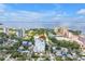 Aerial view of the condo building showing views of nearby beaches and city buildings at 700 Beach Ne Dr # 602, St Petersburg, FL 33701