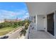 This balcony offers views of downtown buildings and a pleasant streetscape with mature trees at 700 Beach Ne Dr # 602, St Petersburg, FL 33701