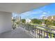This balcony offers views of downtown buildings and a pleasant streetscape with mature trees at 700 Beach Ne Dr # 602, St Petersburg, FL 33701
