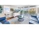 Cozy living room featuring modern furnishings, wood floors, and expansive windows showcasing city views at 700 Beach Ne Dr # 602, St Petersburg, FL 33701