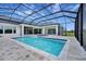 Aerial view of the pool and patio area in the backyard, offering a view of amenities at 937 Old Welcome Rd, Lithia, FL 33547