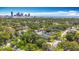 An aerial view with skyline of the city and waterway in the background at 1011 Newton S Ave, St Petersburg, FL 33705