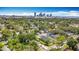 Wide aerial view showcases property and city skyline with water in distance at 1011 Newton S Ave, St Petersburg, FL 33705