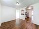 Dining area featuring wood floors and an open view to the kitchen at 1011 Newton S Ave, St Petersburg, FL 33705