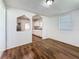 Dining room offers wood floors and access to an updated kitchen at 1011 Newton S Ave, St Petersburg, FL 33705