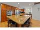 Gourmet kitchen featuring a large island, stainless steel appliances, and custom cabinetry at 10502 Lake Williams Dr, Odessa, FL 33556