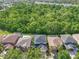 Aerial view featuring backyard spaces and vibrant green trees at 11132 Creek Haven Dr, Riverview, FL 33569