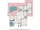 Detailed floor plan of the home highlighting spacious layout, pool, and multiple bedrooms at 13310 Golf Crest Cir, Tampa, FL 33618