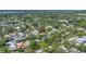 An aerial view of the property showing its location among tree-lined streets in a desirable neighborhood at 1822 1St Se St, St Petersburg, FL 33705