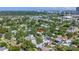 An aerial view shows the home's proximity to city amenities within a leafy neighborhood at 1822 1St Se St, St Petersburg, FL 33705