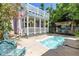 Picturesque backyard with a refreshing pool, covered patio, and outdoor bar, creating an ideal space for entertainment at 1822 1St Se St, St Petersburg, FL 33705