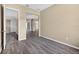 Bedroom with wood floors and neutral paint at 1835 Fircrest Ct, Wesley Chapel, FL 33543