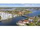 Aerial view of bridge and gorgeous waterfront community in a desirable location at 3415 Overlook Ne Dr, St Petersburg, FL 33703