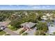 An aerial view featuring a brick fire station with a manicured lawn, set in a residential neighborhood with lush trees at 3415 Overlook Ne Dr, St Petersburg, FL 33703