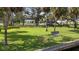 A well-maintained park featuring playground equipment surrounded by lush greenery and mature trees at 3415 Overlook Ne Dr, St Petersburg, FL 33703