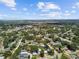 Scenic aerial view of a neighborhood offering a glimpse of the ocean skyline at 516 Northmoor N Ave, St Petersburg, FL 33702