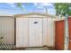 Outdoor shed featuring a single door at 516 Northmoor N Ave, St Petersburg, FL 33702