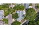 A top-down view of the house that shows the general layout of the property and its surroundings at 5323 73Rd N St, St Petersburg, FL 33709