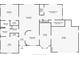 Detailed floor plan showcasing the layout of the house with dimensions of the rooms at 5323 73Rd N St, St Petersburg, FL 33709