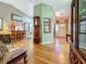 Open-concept living room offers a view into the kitchen, dining area and front entrance at 5323 73Rd N St, St Petersburg, FL 33709