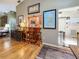 Open living space boasts hardwood floors, access to the kitchen, and stylish decor at 5323 73Rd N St, St Petersburg, FL 33709