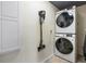 Conveniently stacked, modern washer and dryer located inside the home make chores a breeze at 6814 68Th E Ave, Bradenton, FL 34203
