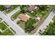 Single-story house with a large fenced backyard, shed, and spacious layout at 8445 Angela Ct, Zephyrhills, FL 33541
