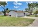 Charming single-story home with attached garage and well-maintained lawn at 8445 Angela Ct, Zephyrhills, FL 33541