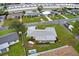 A high angle view reveals a well-maintained yard and neighborhood streets at 9120 108Th St, Seminole, FL 33772