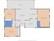 Detailed floor plan showcasing the layout of the home including the bedrooms, living room, and kitchen at 9120 108Th St, Seminole, FL 33772