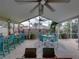 Covered patio features an outdoor bar, dining area, and lush landscaping for a perfect entertaining experience at 920 Tuscanny St, Brandon, FL 33511