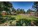 Large backyard featuring a tall wood fence and trees offering privacy and space at 8184 49Th N Ave, St Petersburg, FL 33709