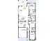 A detailed floor plan showing the layout of the home with the kitchen, bedrooms, and lanai at 10648 Crescent Creek Xing, Parrish, FL 34219