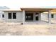 Unfinished lanai with visible concrete blocks and a dirt ground at 10648 Crescent Creek Xing, Parrish, FL 34219