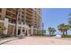 Luxury beachfront condo building entrance with gated access and beach views at 11 Baymont St # 505, Clearwater Beach, FL 33767