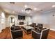 Relaxing living room with comfortable seating, fireplace, and hardwood floors at 11 Baymont St # 505, Clearwater Beach, FL 33767