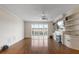 Spacious living room with hardwood floors, fireplace and built-in shelving, perfect for entertaining at 139 Bluff View Dr # 405, Belleair Bluffs, FL 33770