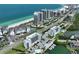 Stunning aerial view of beachfront condos and resorts, with pristine beaches and sparkling ocean waters at 1591 Gulf Blvd # 304S, Clearwater Beach, FL 33767