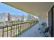 Enjoy beautiful city views from this private balcony, perfect for relaxing and entertaining guests outdoors at 1591 Gulf Blvd # 304S, Clearwater Beach, FL 33767