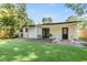 Spacious backyard with a covered patio, perfect for outdoor dining and entertaining at 201 W Alva St, Tampa, FL 33603