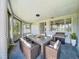 Covered patio with outdoor dining set and grill, perfect for enjoying meals al fresco at 2115 Erin Dr, Holiday, FL 34690