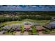 Aerial view of homes with lake, lush greenery, and beautiful neighborhood at 29038 Picana Ln, Wesley Chapel, FL 33543